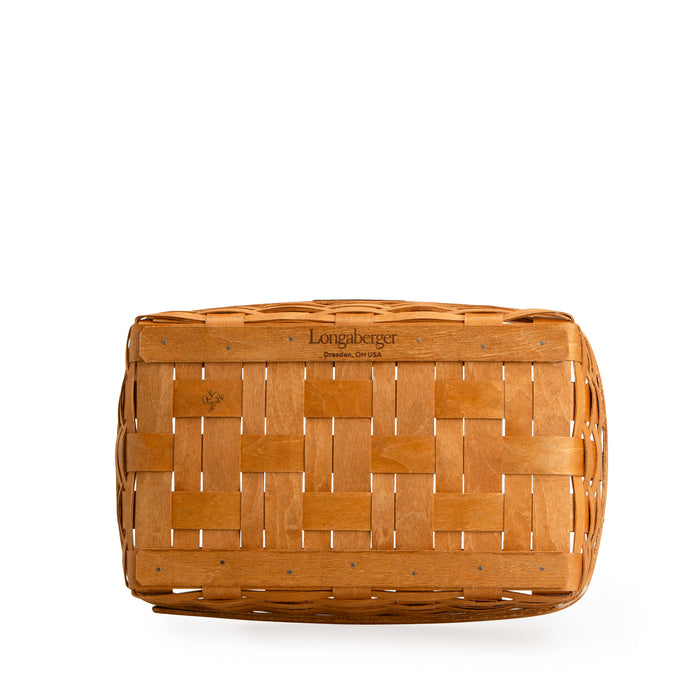 Collector's Heritage Linen Basket with Protector - Warm Brown