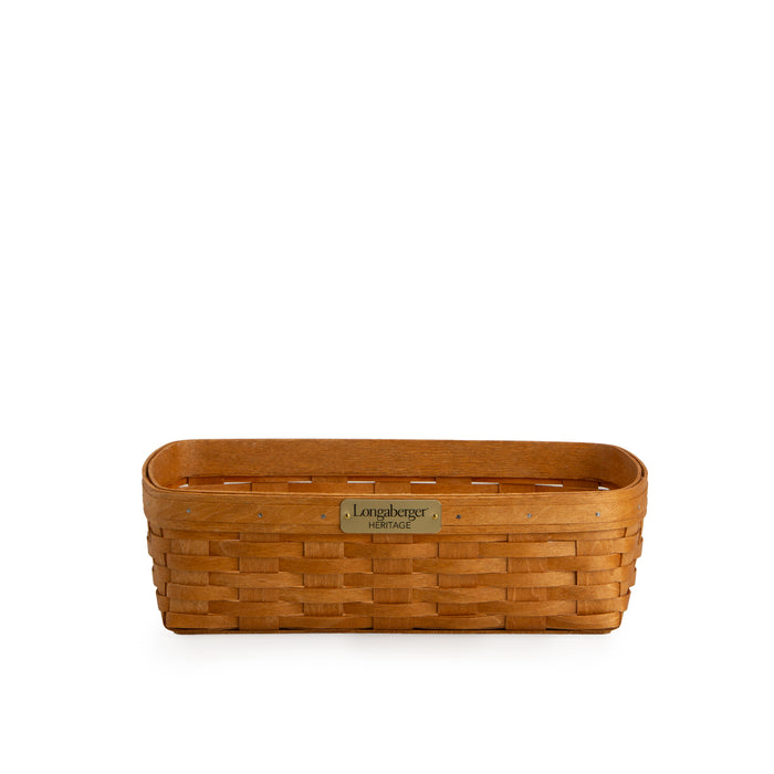 Collector's Heritage Linen Basket with Protector - Warm Brown