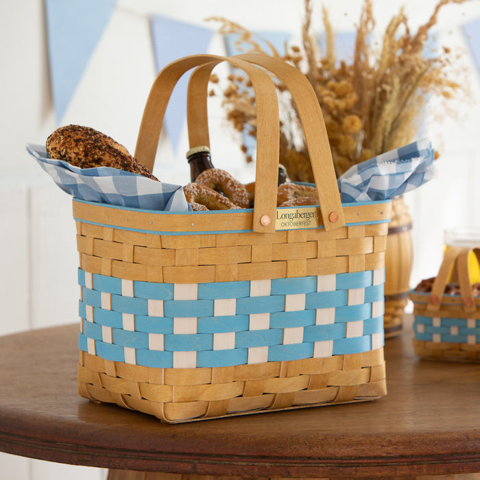 Collector's Oktoberfest 5-Piece Basket Set - Bavarian Check
