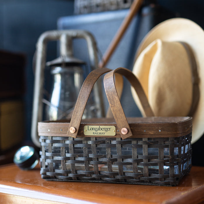 Collector's Railway Depot Basket with Protector - Vintage