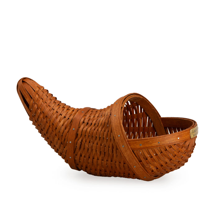 Collector's Thanksgiving Cornucopia Basket with Protector - Warm Cinnamon