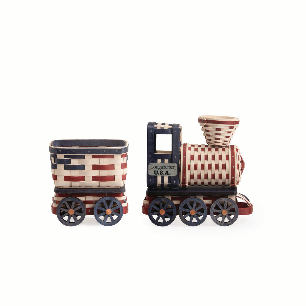 longaberger アメリカ製ヴィンテージオーブンベーカー Collector's Americana 2-Piece Longaberger USA Locomotive and Tender Ca