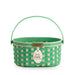 Collector's Easter Medium Oval Basket with Protector - Green-Basket Set-Woven Maple Basket-Longaberger