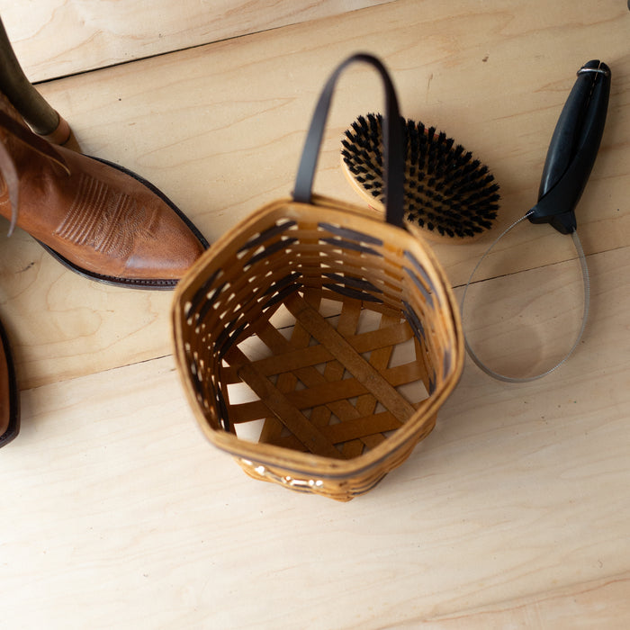 Collector's Equestrian Collection 8-Piece Set - Leather Trim-Basket Set-Woven Maple Basket-Longaberger
