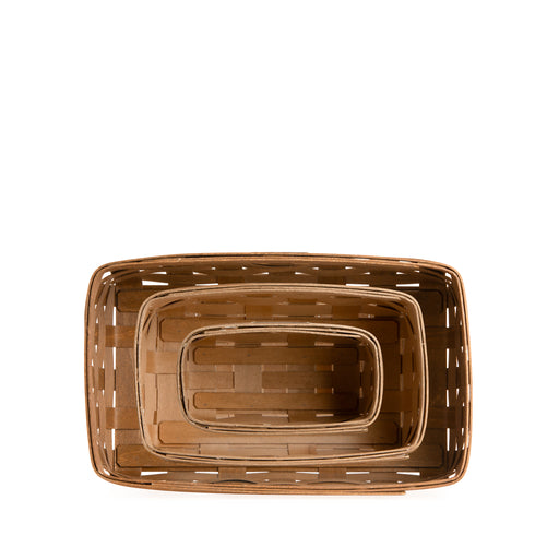 Collector's Essentials 6-Piece Nesting Rectangle Basket Set-Basket Set-Woven Maple Basket-Longaberger