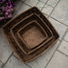 Collector's Essentials 6-Piece Nesting Square Basket Set-Basket Set-Woven Maple Basket-Longaberger