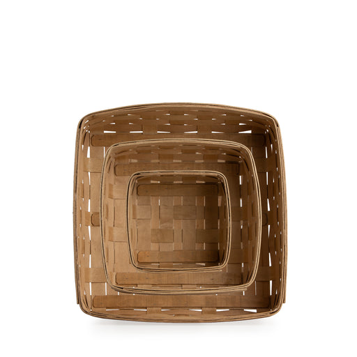 Collector's Essentials 6-Piece Nesting Square Basket Set-Basket Set-Woven Maple Basket-Longaberger