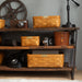 Collector's Essentials Medium Square Basket with Protector-Basket Set-Woven Maple Basket-Longaberger