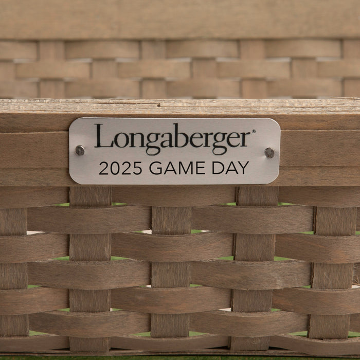 Collector's Game Day Field Tray 4-Piece Set - Football Field and Football-Basket Set-Woven Maple Basket-Longaberger