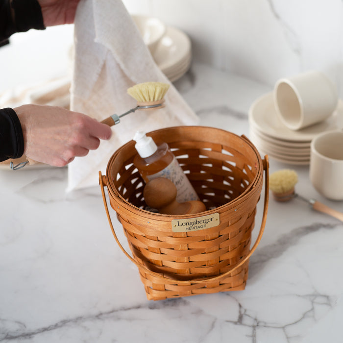 Collector's Heritage 9" Measuring Basket with Protector - Warm Brown-Basket Set-Woven Maple Basket-Longaberger