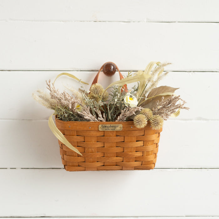 Collector's Heritage Medium Key Basket with Protector - Warm Brown-Basket Set-Woven Maple Basket-Longaberger