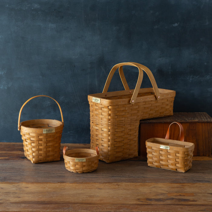 Collector's Heritage Medium Key Basket with Protector - Warm Brown-Basket Set-Woven Maple Basket-Longaberger