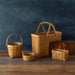 Collector's Heritage Medium Key Basket with Protector - Warm Brown-Basket Set-Woven Maple Basket-Longaberger