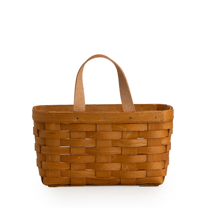 Collector's Heritage Medium Key Basket with Protector - Warm Brown-Basket Set-Woven Maple Basket-Longaberger