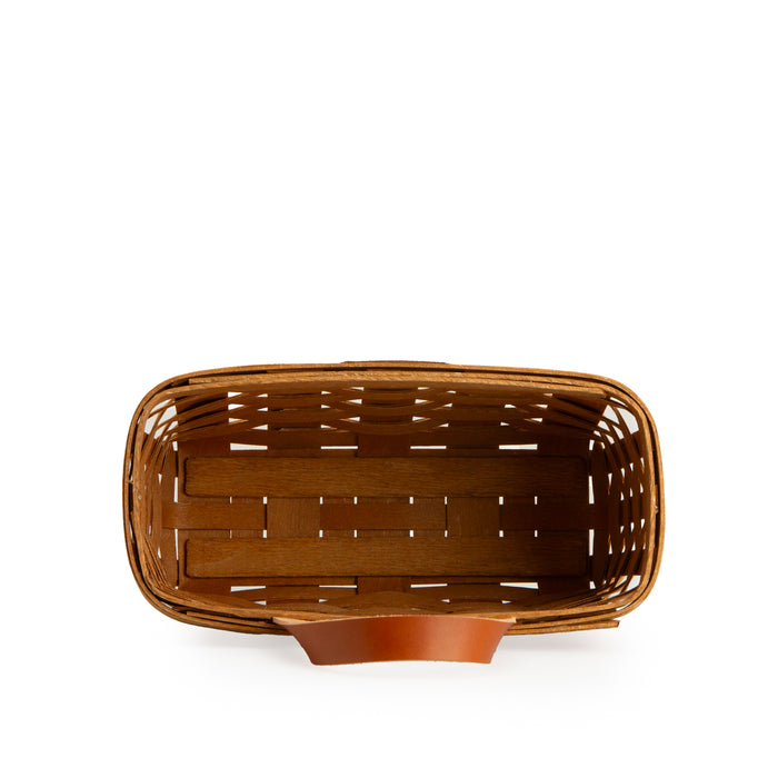 Collector's Heritage Medium Key Basket with Protector - Warm Brown-Basket Set-Woven Maple Basket-Longaberger
