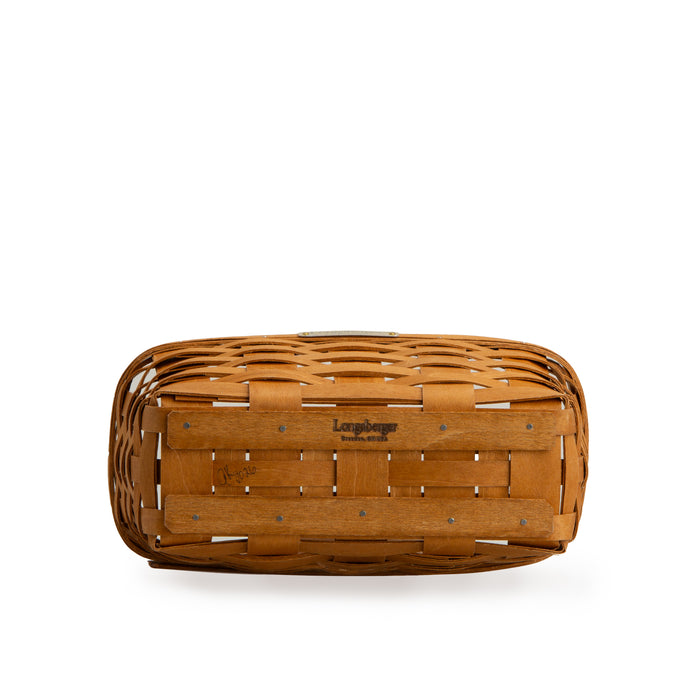 Collector's Heritage Medium Key Basket with Protector - Warm Brown-Basket Set-Woven Maple Basket-Longaberger