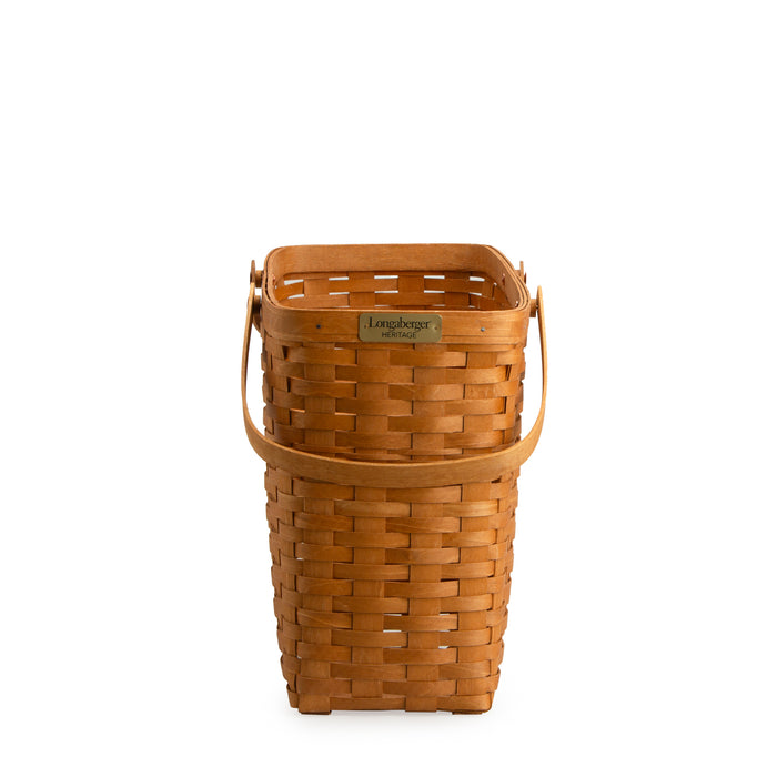 Collector's Heritage Stair Basket with Protector - Warm Brown-Basket Set-Woven Maple Basket-Longaberger