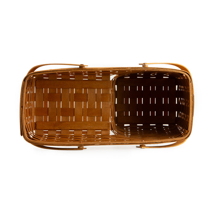 Collector's Heritage Stair Basket with Protector - Warm Brown-Basket Set-Woven Maple Basket-Longaberger