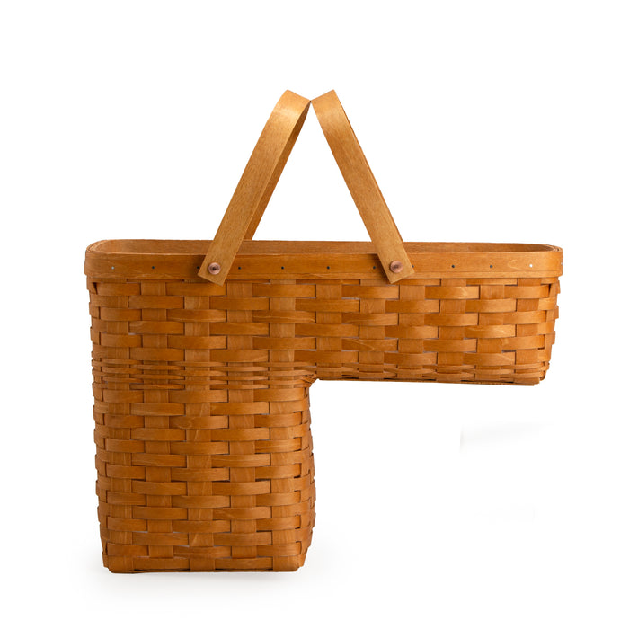 Collector's Heritage Stair Basket with Protector - Warm Brown-Basket Set-Woven Maple Basket-Longaberger