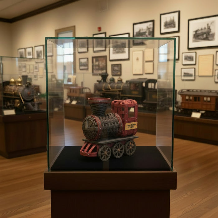 Collector's Longaberger Express Locomotive - Red and Black-Basket-Woven Maple Basket-Longaberger