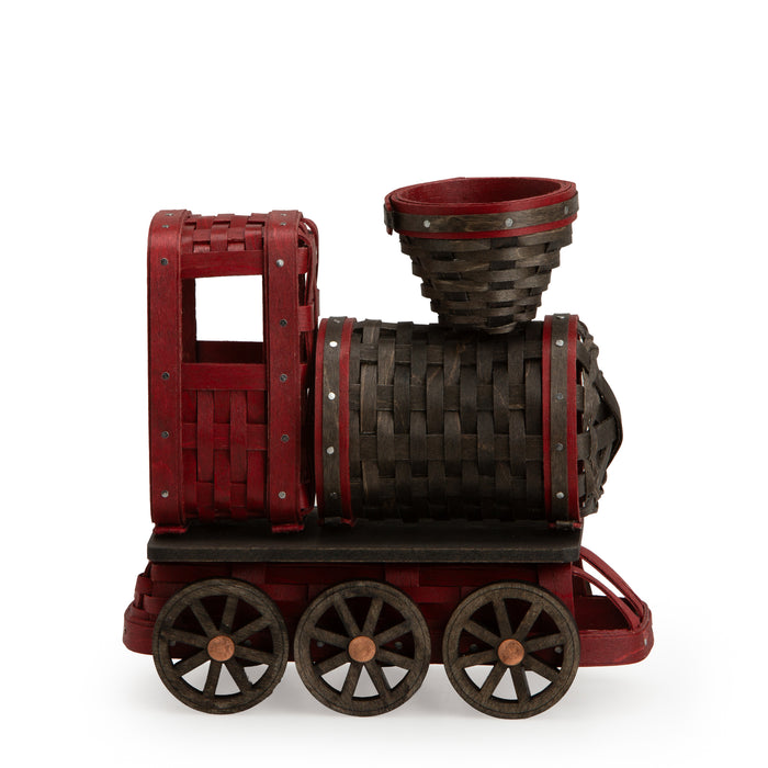Collector's Longaberger Express Locomotive - Red and Black-Basket-Woven Maple Basket-Longaberger
