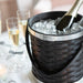 Collector's New Year's Eve Bottle Chiller Basket with Protector - Aluminum-Basket Set-Woven Maple Basket-Longaberger