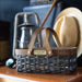 Collector's Railway Depot Basket with Protector - Vintage-Basket Set-Woven Maple Basket-Longaberger