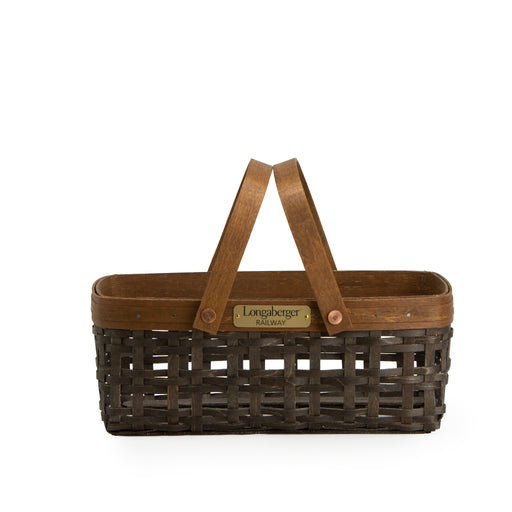 Collector's Railway Depot Basket with Protector - Vintage-Basket Set-Woven Maple Basket-Longaberger