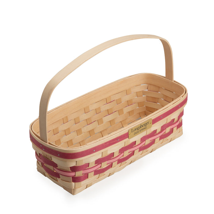 Collector's Spring Canning Basket with Protector - Raspberry-Basket Set-Woven Maple Basket-Longaberger