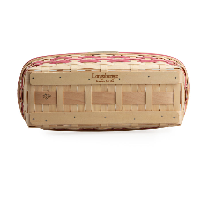 Collector's Spring Canning Basket with Protector - Raspberry-Basket Set-Woven Maple Basket-Longaberger