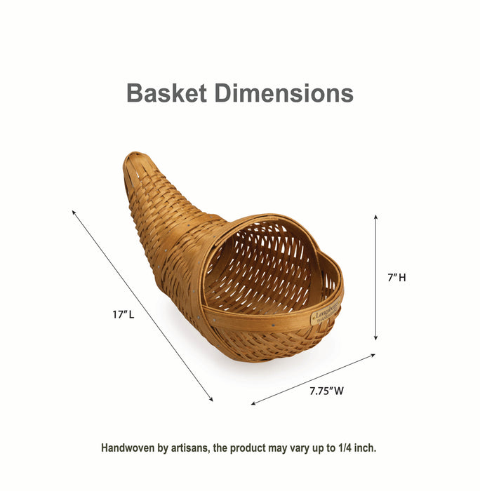 Collector's Thanksgiving Cornucopia Basket with Protector - Wheat