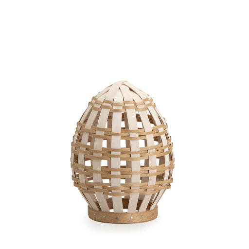 Easter Medium Freestanding Open Weave Egg - Light Brown-Basket-Woven Maple Basket-Longaberger