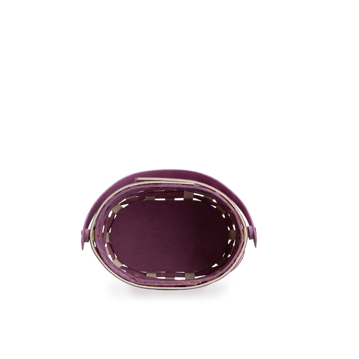Easter Miniature Oval Basket with Protector - Lavender-Basket Set-Woven Maple Basket-Longaberger