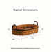 Equestrian Large Tray Basket with Protector - Leather Trim-Basket Set-Woven Maple Basket-Longaberger
