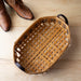 Equestrian Large Tray Basket with Protector - Leather Trim-Basket Set-Woven Maple Basket-Longaberger