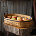 Equestrian Large Tray Basket with Protector - Leather Trim-Basket Set-Woven Maple Basket-Longaberger
