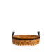 Equestrian Small Tray Basket with Protector - Leather Trim-Basket Set-Woven Maple Basket-Longaberger