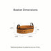 Equestrian Small Tray Basket with Protector - Leather Trim-Basket Set-Woven Maple Basket-Longaberger