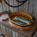 Equestrian Small Tray Basket with Protector - Leather Trim-Basket Set-Woven Maple Basket-Longaberger