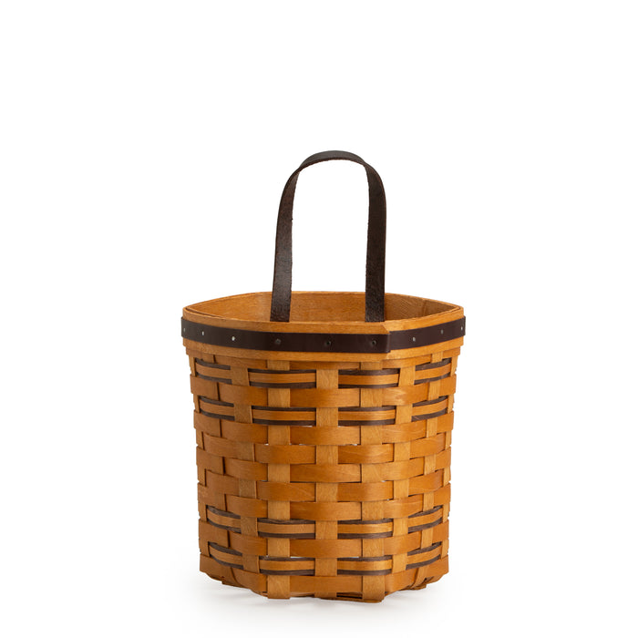 Equestrian Hanging Basket with Protector - Leather Trim