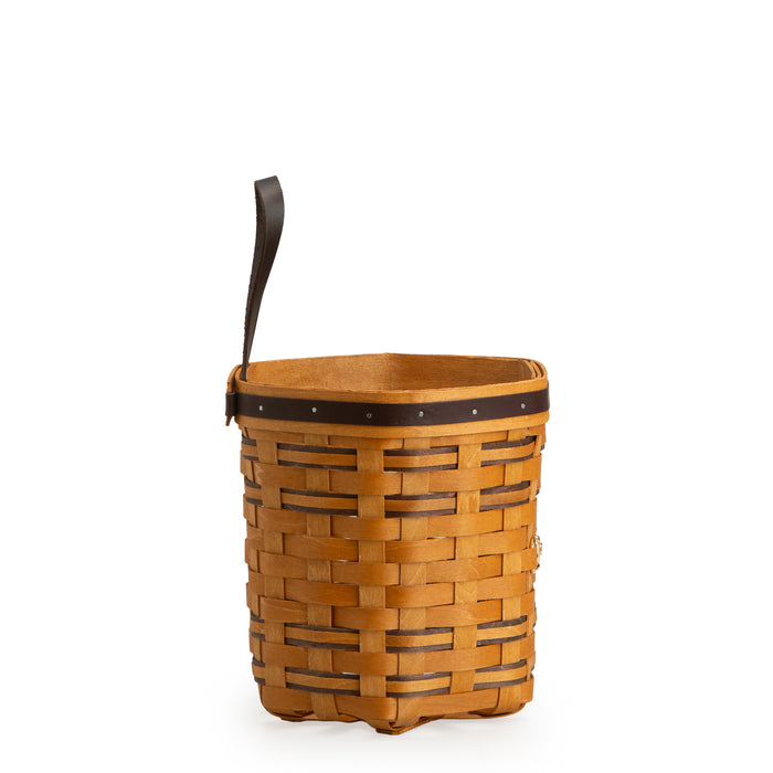 Equestrian Hanging Basket with Protector - Leather Trim