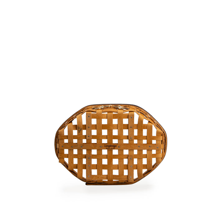 Equestrian Small Tray Basket with Protector - Leather Trim