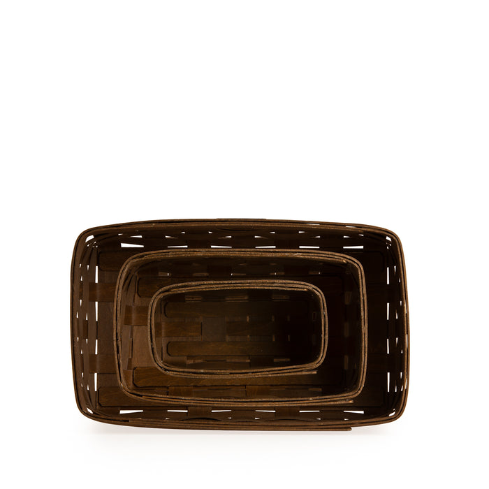 Collector's Essentials 6-Piece Nesting Rectangle Basket Set