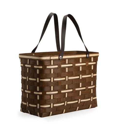Everyday Large Tote Basket with Protector - Vintage-Basket Set-Woven Maple Basket-Longaberger