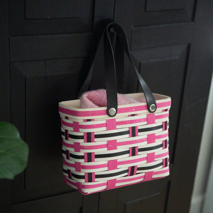 Everyday Medium Tote Basket with Protector - Blush-Basket Set-Woven Maple Basket-Longaberger