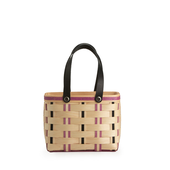 Everyday Medium Tote Basket with Protector - Violet-Basket Set-Woven Maple Basket-Longaberger