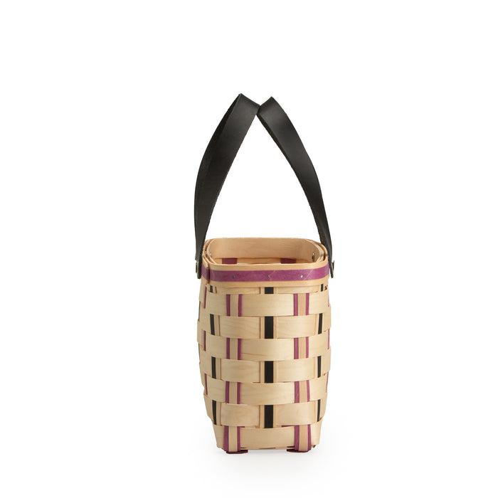 Everyday Medium Tote Basket with Protector - Violet-Basket Set-Woven Maple Basket-Longaberger