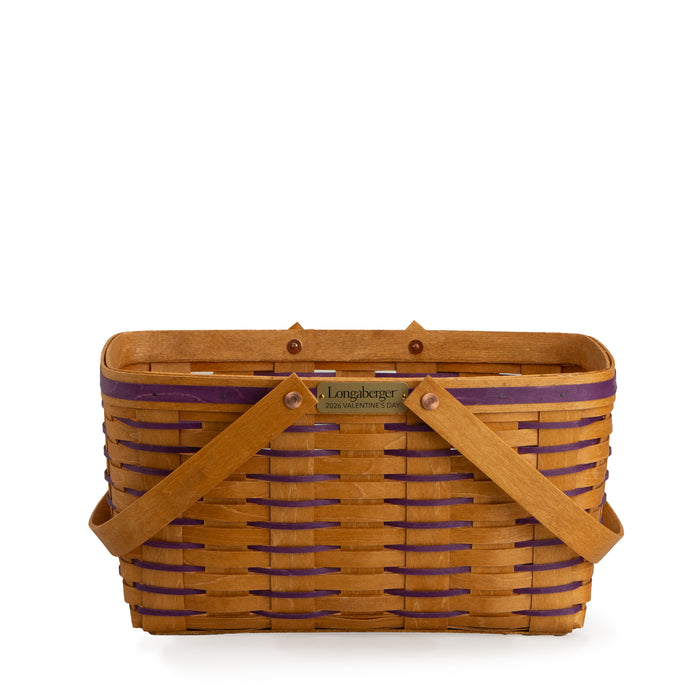 Collector's Valentine's Day Medium Heartland Basket with Protector - Purple