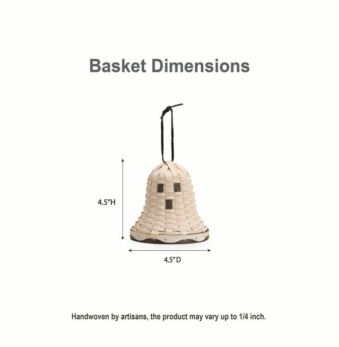 Halloween Ghost Bell Miniature Woven Decor - White