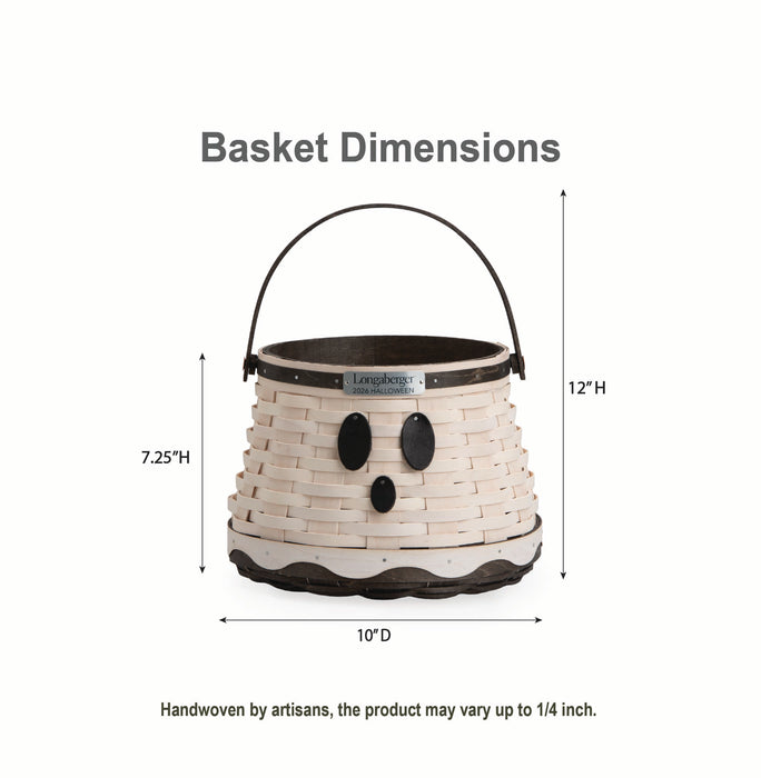 Collector's Halloween Tapered Ghost Basket with Protector
